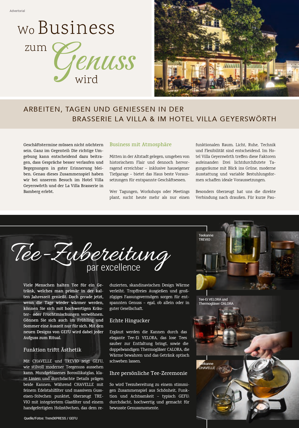 Wohnen | Wellfit | Freizeit | Regional | Styles | Technik | Werte www.lebensartmagazin.de