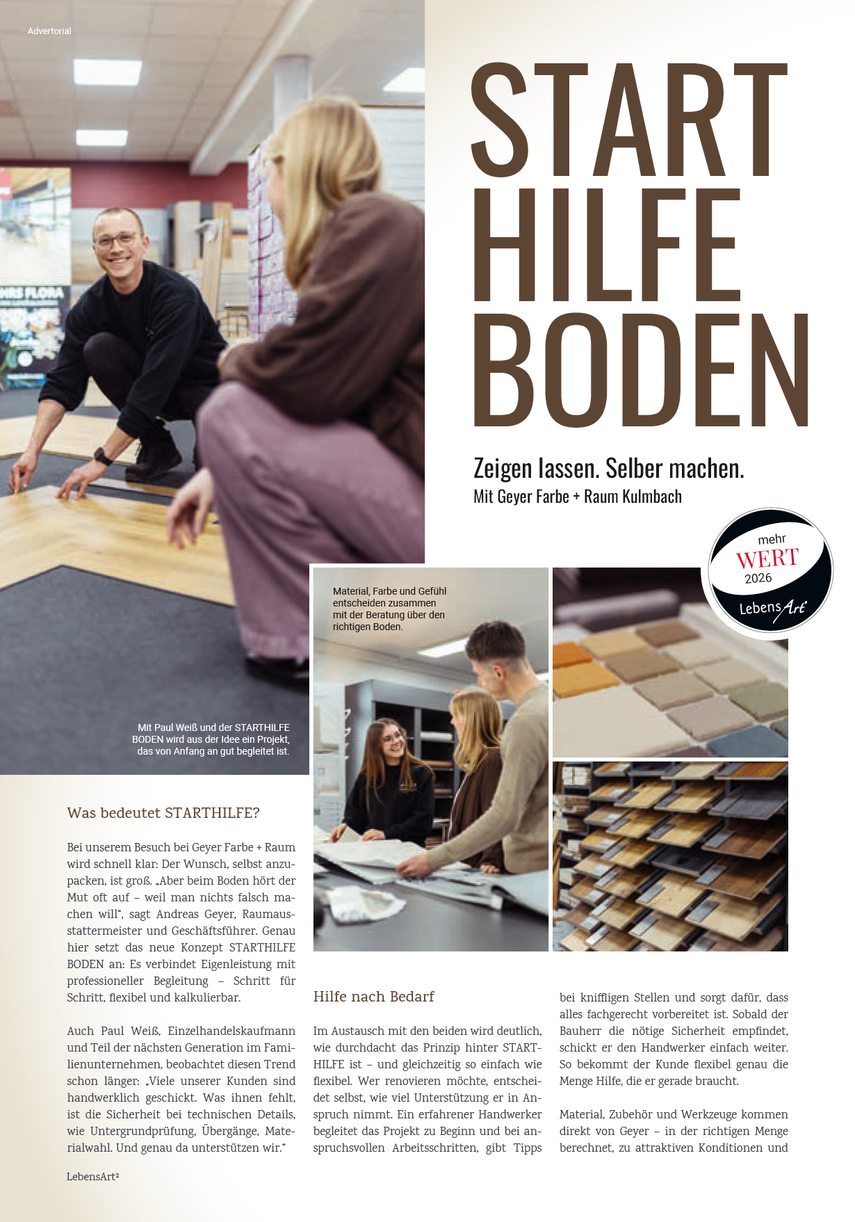 Wohnen | Wellfit | Freizeit | Regional | Styles | Technik | Werte www.lebensartmagazin.de